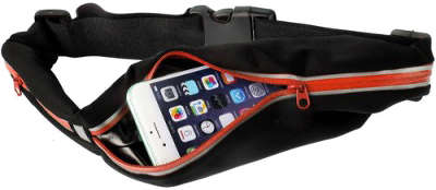 Сумка ремень Sports Pouch belt с 2 отделами (black/red)
