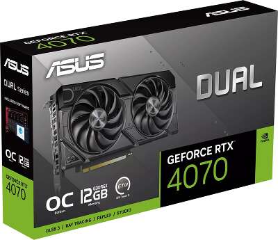 Видеокарта ASUS NVIDIA nVidia GeForce RTX 4070 DUAL-RTX4070-O12G-EVO 12Gb DDR6X PCI-E HDMI, 3DP