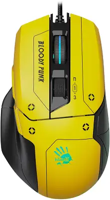 Мышь A4Tech Bloody W70 Max Punk желтый/черный оптическая 10000dpi USB 11but