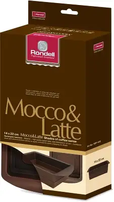 Форма для выпечки Rondell Mocco&Latte RDF-446 прямоуг. 14x22см сталь/силикон коричневый