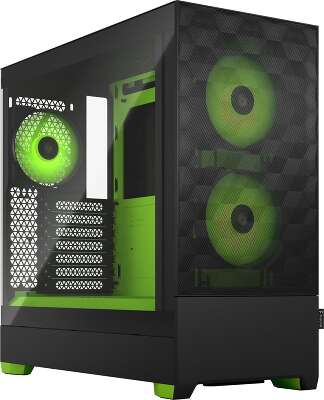 Корпус Fractal Design Pop Air RGB Green, черный/зеленый, ATX (FD-C-POR1A-04)