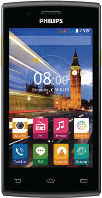 Смартфон Philips S307 Dual Sim, Black-Yellow