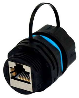 Rexant (02-0285) Индустриальный соединительный модуль, RJ-45(8P8C), FTP, CAT 6, IP68 с защитным колпачком для кабеля
