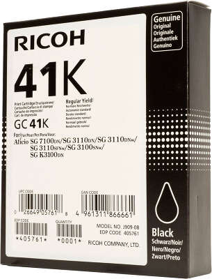 Картридж гелевый Ricoh Afico GC 41K (405761) (2200 стр.) Black