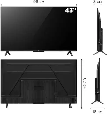 Телевизор LED TCL 43" 43V6B-CN черный 4K Ultra HD 60Hz DVB-T DVB-T2 DVB-C DVB-S DVB-S2 USB WiFi Smart TV (RUS)