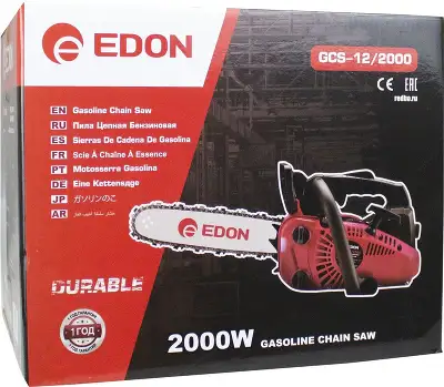 Бензопила Edon GCS-12/2000 2000Вт 2.7л.с. дл.шины:12