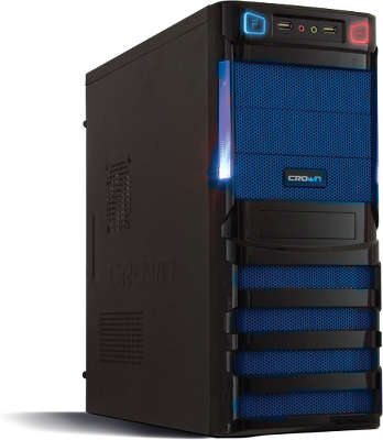 Корпус MiditowerATX Crown CMC-SM162 Black/blue, 450W USB