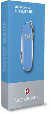 Нож перочинный Victorinox Classic SD Summer Rain (0.6223.28G) 58мм 7функц. подар.коробка