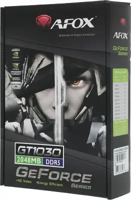Видеокарта Afox PCI-E 3.0 AF1030-2048D5L7 NVIDIA GeForce GT 1030 2Gb 64bit GDDR5 1228/6000 DVIx1 HDMIx1 HDCP Ret low profile