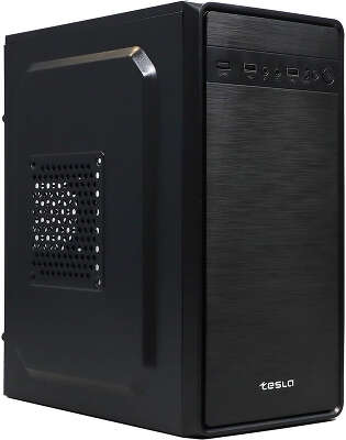 Корпус TESLA 1708BM, Без БП, mATX, чёрный, 2xUSB2 [TSL-1708-BM]
