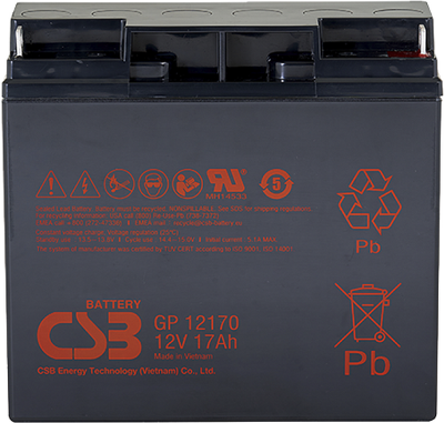 АКБ CSB Аккумуляторная батарея для ИБП (12V/17Ah)