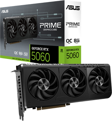 Видеокарта ASUS PRIME-RTX5060-O8G//RTX5060 HDMI DP*3 8G D7; 90YV0N10-M0NA00