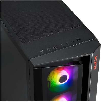 XPG CRUISER BLACK (CRUISERST-BKCWW) (Midi-Tower, черный, TG, 120mm ARGB fan*3)