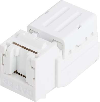 Модуль-вставка NIKOMAX типа Keystone, Кат.5е (Класс D), 100МГц, RJ45/8P8C, FT-TOOL/110/KRONE, T568A/B, неэкранированный, со шторкой, белый - гарантия: 5 лет расширенная / 25 лет системная