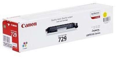 Canon Cartridge 729Y  4367B002 Тонер картридж для LBP 7010C, Желтый, 1000стр.