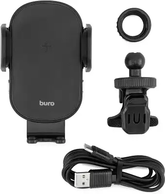 Автомобильное зар./устр. Buro BUQC15 15W 2.5A (QI) USB-C универсальное черный (BUQ15AC00BK)
