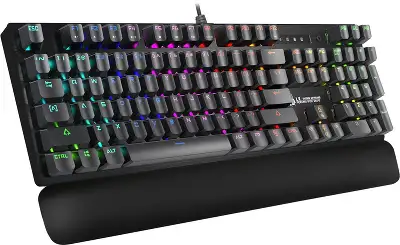 Клавиатура A4Tech Bloody B825R механическая черный USB for gamer LED (подставка для запястий) (B825R (RED SWITCHES))