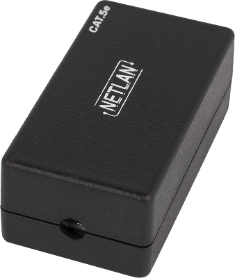 Кабельный соединитель NETLAN IDC-IDC, Кат.5e (Класс D), 100МГц, 110/KRONE, T568A/B, неэкранированный, черный, уп-ка 10шт.