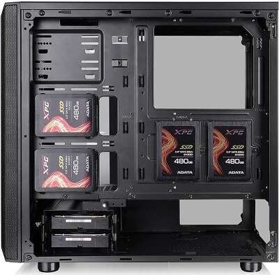 Корпус Thermaltake Versa J23 TG, черный, ATX, Без БП (CA-1L6-00M1WN-00)