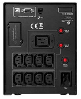 CyberPower PR2200ELCDSL ИБП {Line-Interactive, Tower, 2200VA/1980W USB/RS-232/EPO/SNMPslot (8 IEC С13, 1 IEC C19), 12В/9 Ач х 4}