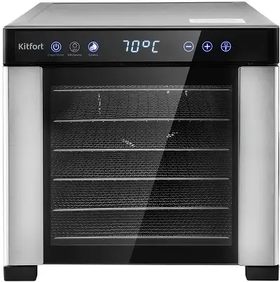 Сушка для фруктов и овощей Kitfort KT-1916 6под. 650Вт черный