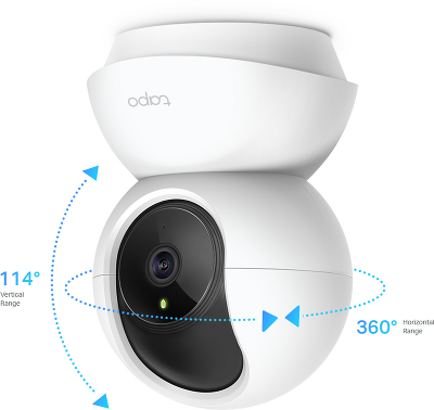 Камера/ 1080P indoor IP camera, 360° horizontal and 114° vertical range, Night Vision, Motion Detection, 2-way Audio, support 128G MicroSD card