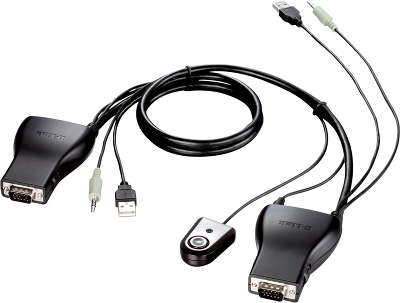 Переключатель электронный D-Link KVM-221 USB2.0 2 компьютера - 1 монитор,мышь, клавиатура, звук