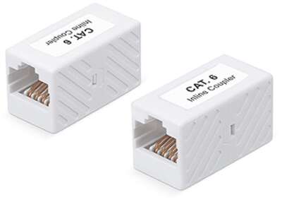 Cabeus CA-8p8c-C6 Проходной адаптер, RJ45-RJ45 (8p8c), категория 6, неэкранированный 