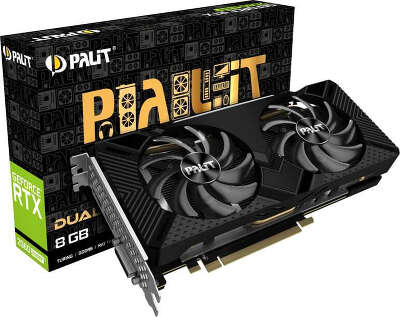 Видеокарта Palit NVIDIA nVidia GeForce RTX 2060 SUPER Dual 8Gb DDR6 PCI-E DVI, HDMI, DP