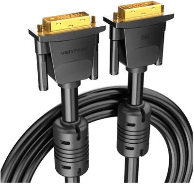 Кабель Vention DVI-I Dual link 24+5M/VGA 15M с ферритовым фильтром - 3м.