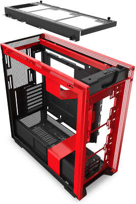 Корпус NZXT H710, черный/красный, ATX, Без БП (CA-H710B-BR)