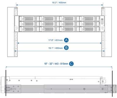 QNAP RAIL-B02 Комплект направляющих для TVS-471U-PT-4G, TVS-471U-i3-4G, TVS-471U-RP-PT-4G, TVS-471U-RP-i3-4G, TS-853U, TS-853U-RP, TVS-871U-RP-PT-4G, TVS-871U-RP-i3-4G, TVS-871U-RP-i5-8G, TS-1253U