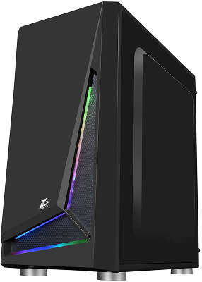 Корпус 1STPLAYER RAINBOW R2, закаленное стекло, черный, mATX, Без БП (R2-1R1)