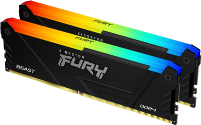 Память оперативная/ Kingston 16GB 3200MT/s DDR4 CL16 DIMM (Kit of 2) FURY Beast RGB