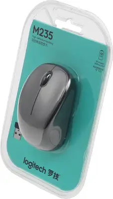 Мышь Logitech M235 серый/черный оптическая 1000dpi беспров. USB для ноутбука 2but (910-002692)