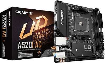 Материнская плата mini-ITX LGAAM4 GIGABYTE A520I AC