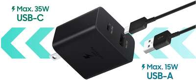 Зарядное устройство Samsung EP-TA220 35W, черное