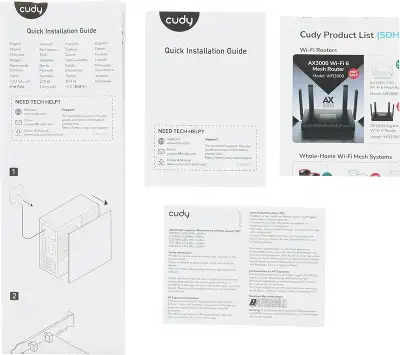 Сетевой адаптер Wi-Fi + Bluetooth Cudy WE3000 AX3000 PCI Express (ант.внеш.съем) 2ант.