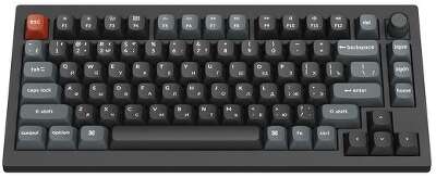 Компактная (75%) механическая клавиатура Keychron V1 Ultra - 3 типа подключения, 81 клавиша, частота опроса 8K, цвет Black, переключатели Keychron Silk POM Brown