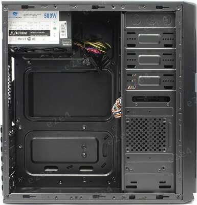Корпус PowerCool S2002BK, черный, ATX, 500W (S2002BK-500W)