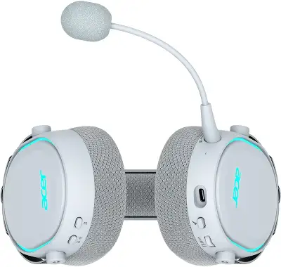 Наушники с микрофоном Acer OHR303 белый мониторные BT/Radio/3.5mm оголовье (ZL.HDSEE.00A)