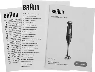 Блендер погружной Braun MultiQuick 5 MQ55236MBK 1000Вт черный