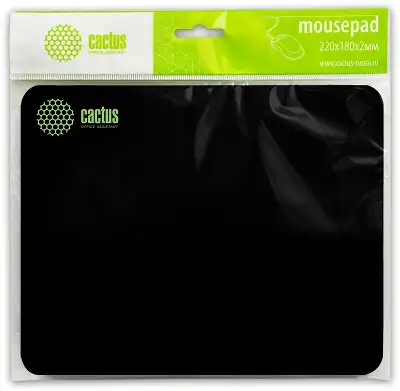 Коврик для мыши Cactus Black черный 220x180x2мм (CS-MP-P01XS)