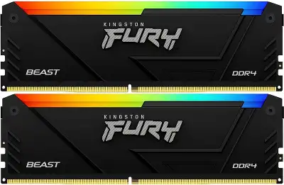 Память DDR4 2x16GB 3200MHz Kingston KF432C16BB12AK2/32 Fury Beast RGB RTL Gaming PC4-25600 CL16 DIMM 288-pin 1.35В dual rank с радиатором Ret