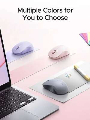 Беспроводная мышь UGREEN M331 (65626) Multi-mode Wireless Mouse BT&GHz. Цвет: сиреневый