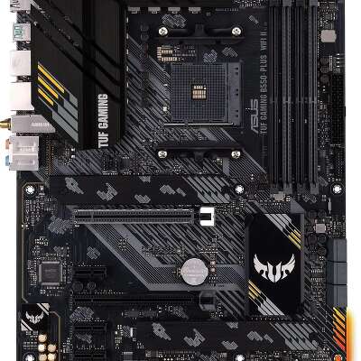 ASUS TUF GAMING B550-PLUS WIFI II (Socket AM4, ATX, 4xDDR4(128GB), DP/HDMI, 1xPCIe 4.0x16/1xPCIe 3.0x16/3xPCIe 3.0, 1xLAN (2.5GbE), Wi-Fi, BT, 6xSATA 6Gb/s, 2xM.2, 1xType-C 5xUSB 3.2, 2xUSB 2.0)