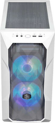 Корпус COOLERMASTER TD300 Mesh, белый, mATX, Без БП (TD300-WGNN-S00)