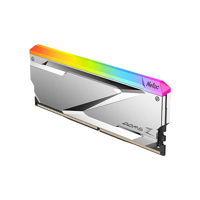 Оперативная память Netac Z RGB 32GB (2x16GB) DDR5-6600 (PC5-52800) C34 34-40-40-105 1.4V XMP Dual DIMM Kit Silver
