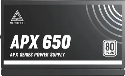 Блок питания Montech ATX 650W APX 650 80 PLUS WHITE (20+4pin) APFC 120mm fan 6xSATA RTL