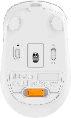 Мышь A4Tech Fstyler FB10C белый/серый оптическая 2000dpi беспров. BT/Radio USB 4but (FB10C GRAYISH WHITE)